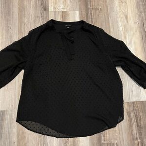 Torrid Size 0 Black Long Sleeve Blouse